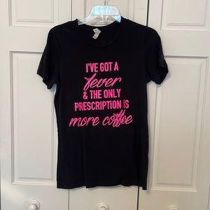 Bella canvas black short sleeve coffee t-shirt size 2XL